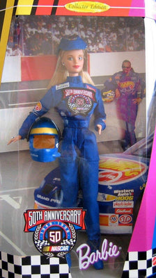 Barbie - Muñeca Barbie coleccionista del 50 aniversario de NASCAR