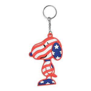 Department 56 Peanuts Patriotic Pup Keychain, 3.25 inch