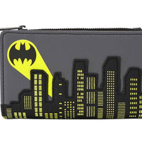 Loungefly x Batman Bat-Signal Gotham City Skyline Flap Wallet