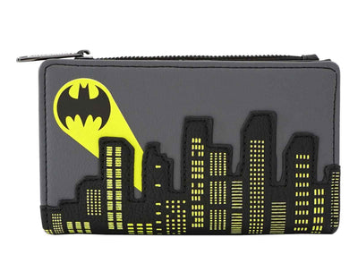 Loungefly x Batman Bat-Signal Gotham City Skyline - Cartera con solapa