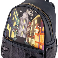 harry potter diagon alley sequin mini backpack Harry Potter - Diagon Alley Sequin Double Strap Mini Backpack by Loungefly