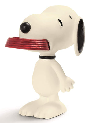 Schleich Peanuts Snoopy con su figura de plato de cena