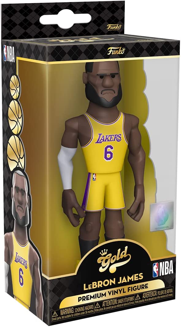 LeBron James (Los Angeles Lakers) (City Edition Uniform) Funko Gold 5 NBA  CHASE - CLARKtoys