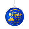 Kurt Adler 3.5-Inch Elvis Blue Suede Shoes Glass Disc Ornament