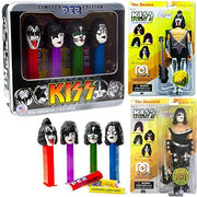 KISS - Juego de figuras de acción PEZ Collector Tin &amp; MEGO Gene &amp; Paul