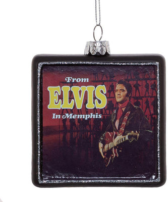 Elvis Presley - Elvis Glass in Memphis 2-sided Album Ornament by Kurt Adler Inc.