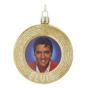 Adorno colgante de cristal dorado de Kurt Adler Elvis