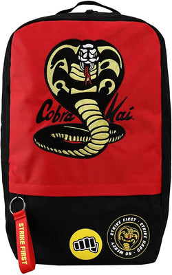 Cobra Kai - TV Show Series Red & Black Strike First Tech Backpack by Bioworld