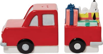 Peanuts - Snoopy Red Truck Salt & Pepper Shaker by Enesco D56