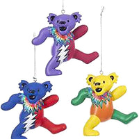 Grateful Dead - Juego de adornos de 3 piezas de oso bailarín de Kurt Adler Inc. 