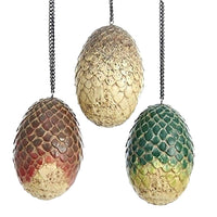 Kurt Adler Game of Thrones Dragon Egg Ornament, Set of 3