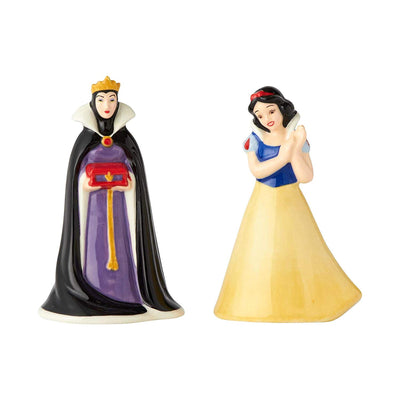 Enesco Disney Ceramics Blancanieves y la reina malvada, salero y pimentero de 3.5 in, multicolor