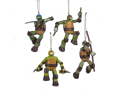 Kurt Adler Teenage Mutant Ninja Turtles Christmas Ornaments 4 Assorted