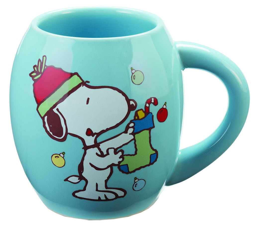 Vandor Peanuts Snoopy Holiday 18 Oz. Oval Mug (85465)