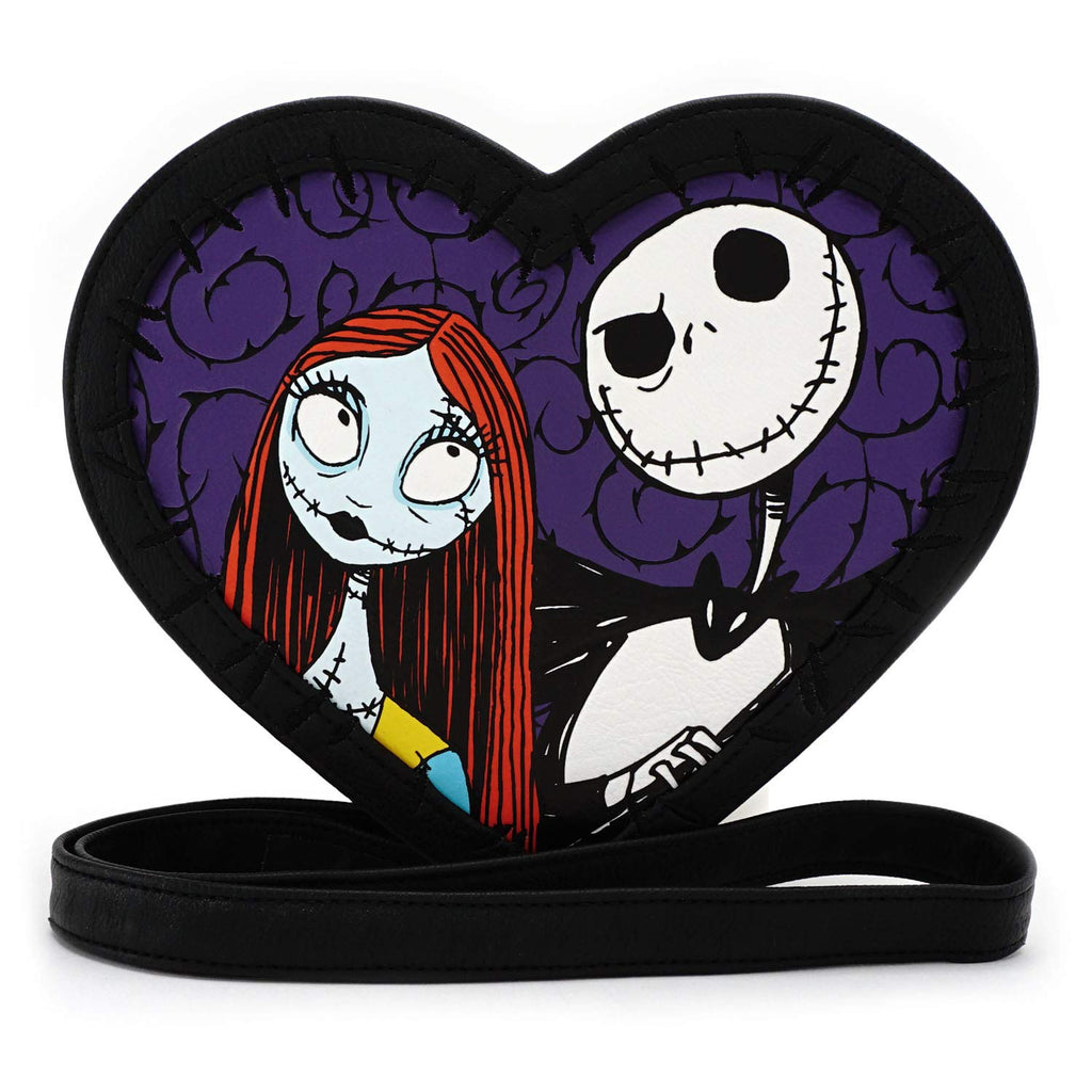 Loungefly The Nightmare Before Christmas Jack And Sally Heart Crossbody Bag