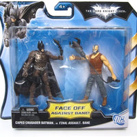 Batman The Dark Knight Rises- Cruzado con capa Batman vs. Juego de 2 figuras de acción Final Assault Bane de Mattel 