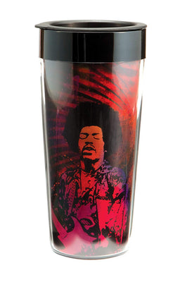 Vandor 34151 Jimi Hendrix Plastic Travel Mug, Multicolored, 16-Ounce