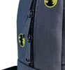 LOUNGEFLY DC Comics - Mochila de hombro con doble correa de lona bordada con batiseñal de Batman 