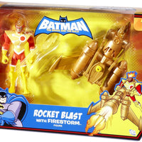 Batman - The Brave &amp; The Bold Rocket Blast con juego de figuras de acción FIRESTORM de Mattel 