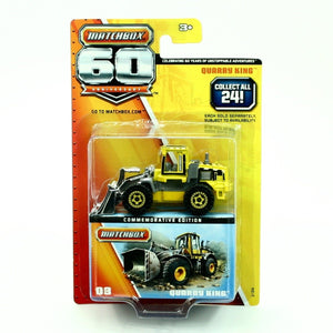 Matchbox 60th Anniversary Superfast Quarry King Tractor Construction Bulldozer Wheel Loader Yellow