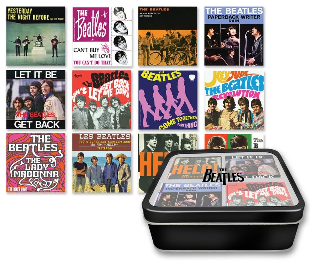 The Beatles Albums 12 pc. Magnet Set with Tin Box 5 x 5in