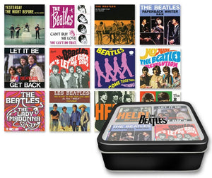The Beatles Albums 12 pc. Magnet Set with Tin Box 5 x 5in