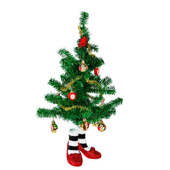 Kurt Adler Wizard of Oz Witch Legs Mini Tinsel Tree Set, 18-Inch