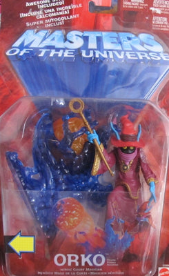 MOTU Masters of The Universe ORKO Heroic 'COURT MAGICIAN' Figure w STAND, 