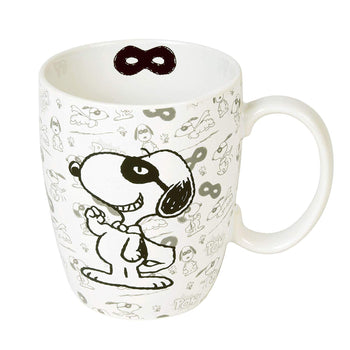 Department 56 6000345 Peanuts Snoopy Superhero Stoneware Mug, 12 oz, White