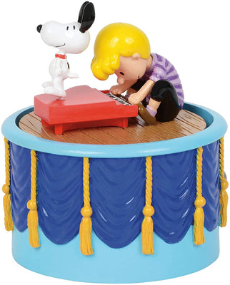 Peanuts - Juego de figuras animadas musicales de Snoopy bailando y Schroeder de Enesco D56 