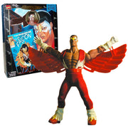 ToyBiz Year 1998 Marvel Comics Famous Cover Series 8 Inch Tall Ultra Poseable Action Figure - FALCON with Authentic Fabric Costume and Wings