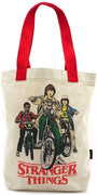 Stranger Things - Characters on Bicycles Canvas Tote Bag by Loungefly