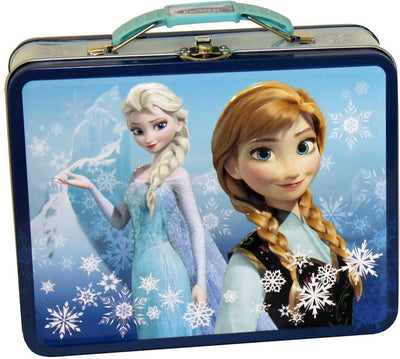 The Tin Box Company Frozen Anna and Elsa Tin Carry All, Blue