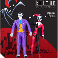 NJ Croce The Joker & Harley Quinn Animated Series Bendable Figure Pair (Blister Card), Standard