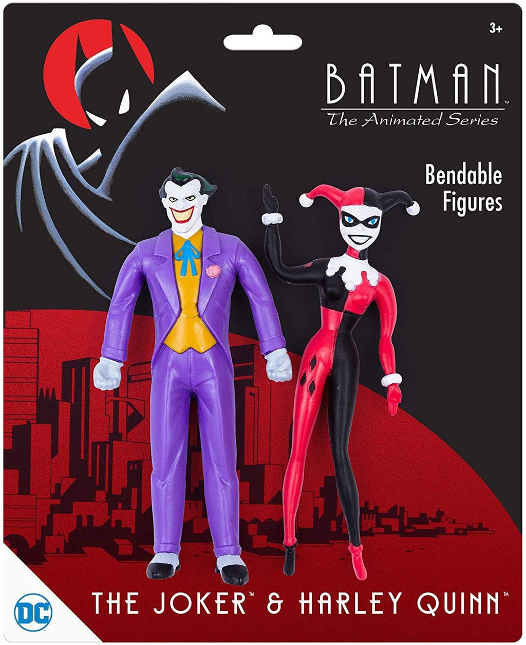 NJ Croce The Joker &amp; Harley Quinn Animated Series Par de figuras flexibles (tarjeta blíster), estándar