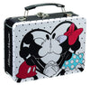 Disney - Mickey & Minnie Large 2-sided Metal Lunch Box Tin Tote by Vandor