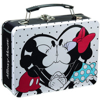 Disney - Mickey & Minnie Large 2-sided Metal Lunch Box Tin Tote by Vandor
