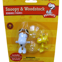 Peanuts - Snoopy (Flying Ace) and Woodstock Bendable Figures with Suction Cups by NJ Croce