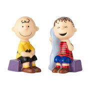 Enesco Licensed Ceramics “Peanuts” Linus and Charlie Brown Salt and Pepper Shakers, 3.5", Multicolor