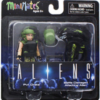 Aliens - Series 1 Pvt Drake & Battle Damaged Attacking Alien 2-pack Minimates by Diamond Select