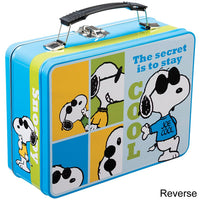 PEANUTS Snoopy Joe Cool Life Is Full Of Surprises Tin Lunch Box Tote