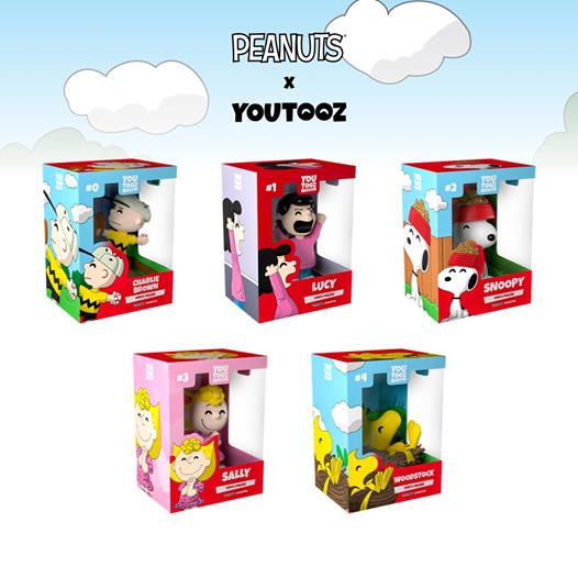 Peanuts - Complete set of 5 pcs Individually Boxed Vinyl Figures by YouTooz Collectibles