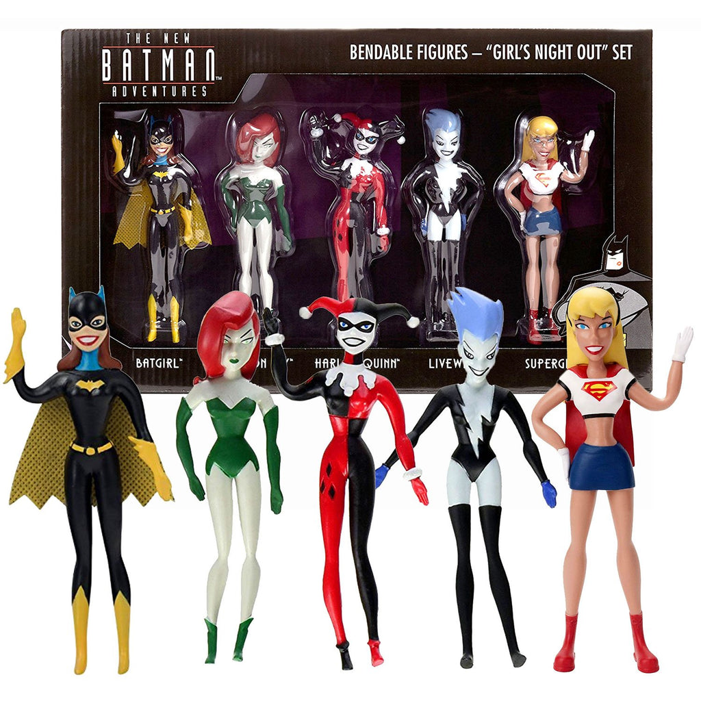 DC Comics - The New Batman Adventures 5 Pk GIRL'S NIGHT OUT Bendable Figures
