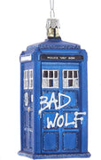 Doctor Who - Dr. Who Bad Wolf Tardis Glass Ornament by Kurt Adler Inc.