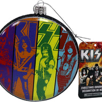 KISS Band - Adorno de disco de 2 caras moldeado por soplado por Kurt Adler Inc.