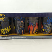 Zak! 4 Piece Batman Themed 16oz Tumbler Glass Set