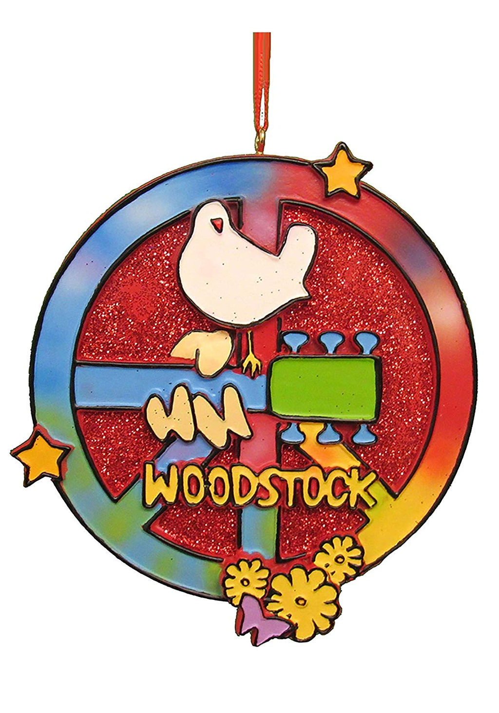 Woodstock Music Festival - Peace Sign Ornament by Kurt Adler Inc.