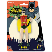 NJ Croce Batman Classic TV Series Robin Bendable Figure, Multicolor