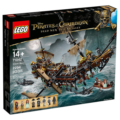 Piratas del Caribe - Silent Mary Ghost Pirate Ship # 71042 Juego de construcción de ladrillos de LEGO