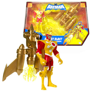 Mattel 2009 DC Comics Batman The Brave & The Bold Series 5" Tall Action Figure with Vehicle Set - FIRESTORM with Rocket Blast & Flame Missile